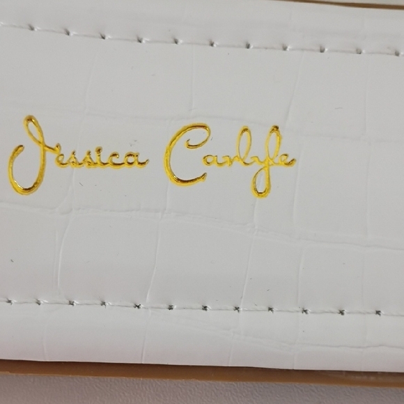 Jessica Carlyle White Sandals  Women's Sandals Size 9 8 & 10 Zoey Summer Buckle - Picture 2 of 6